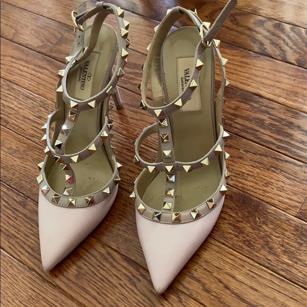Valentino Rockstud leather pumps water rose - Picture 4 of 11